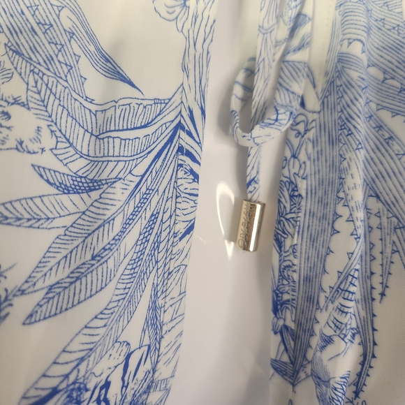 Melissa Odabash Blue and White Patterned Sleavless  Dress Size S - Picture 7 of 8